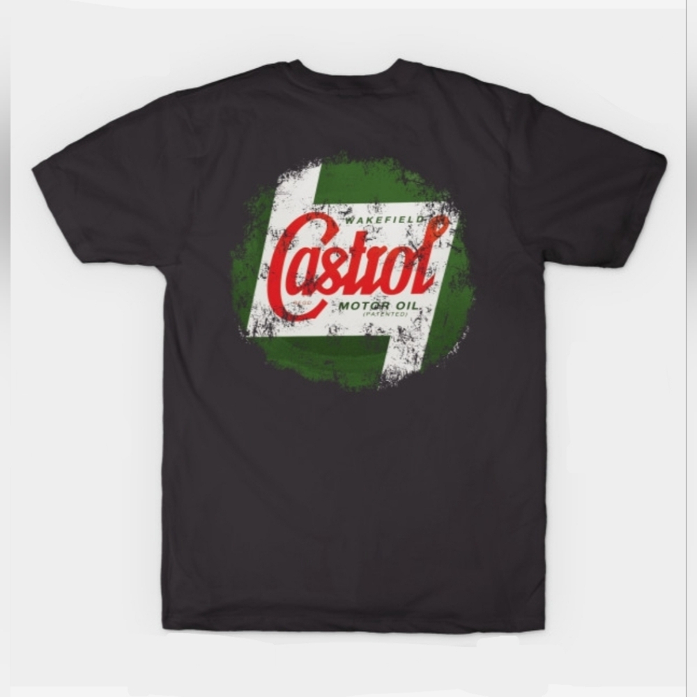 Castrol Wakefield Motor Oil T-Shirt, Black Vintage Look Tee, XXL